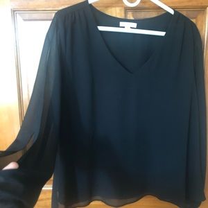 NY&C Holiday/ dress long sleeve cutout blouse